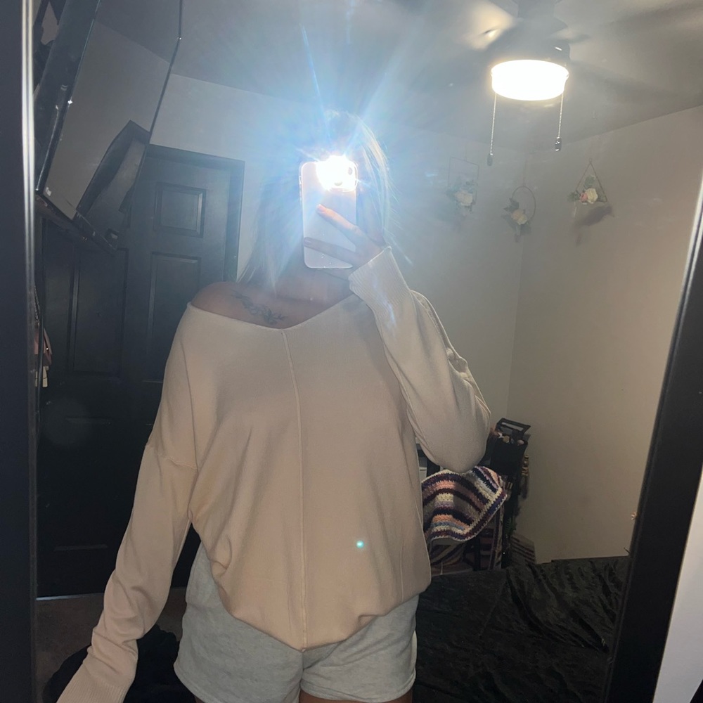 Oversized peach sweater